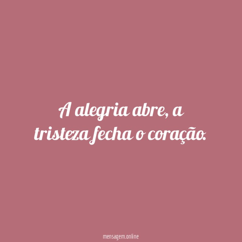 A alegria abre