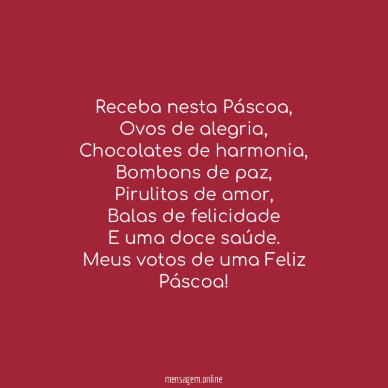 Receba nesta Páscoa