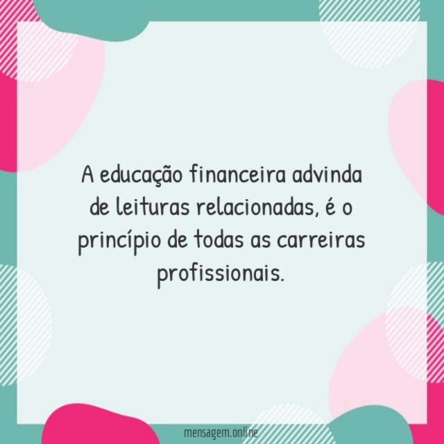 A educação financeira advinda de leituras relacionadas