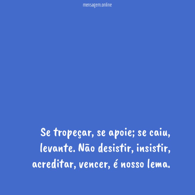 Se tropeçar