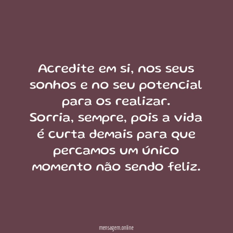 Acredite em si