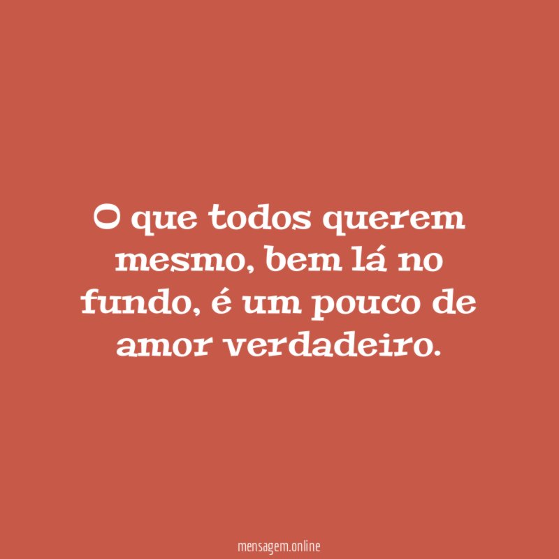 O que todos querem mesmo