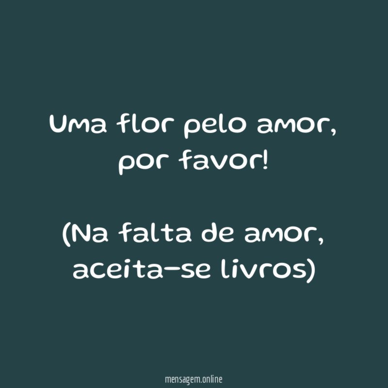 Uma flor pelo amor