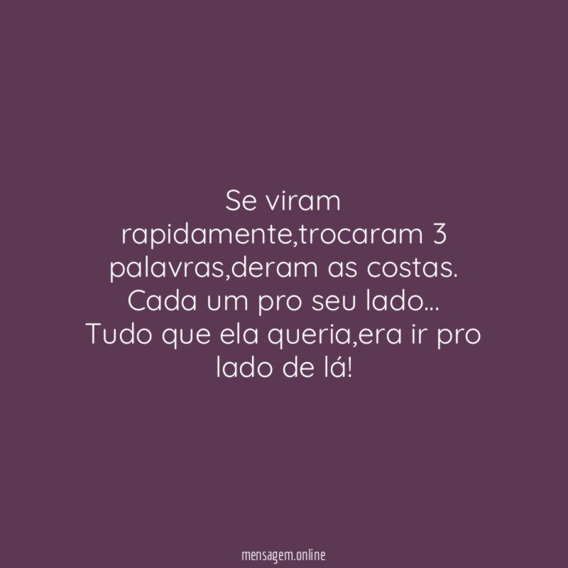 Se viram rapidamente