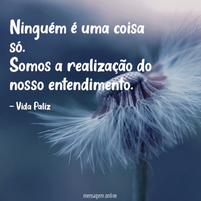 Ninguém é uma coisa só
