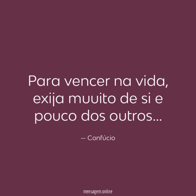 Para vencer na vida
