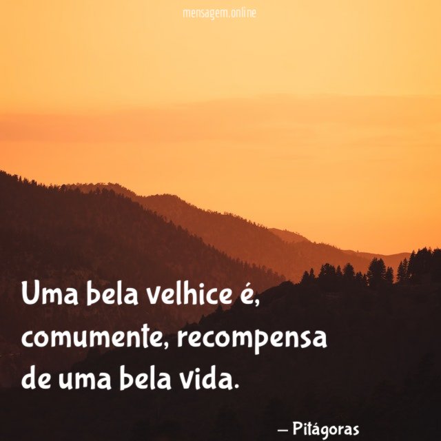 Uma bela velhice é