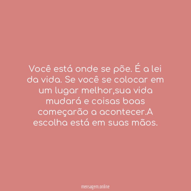 Você está onde se põe