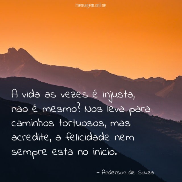 A vida as vezes é injusta