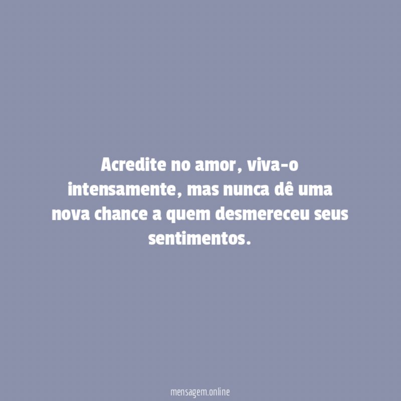 Acredite no amor