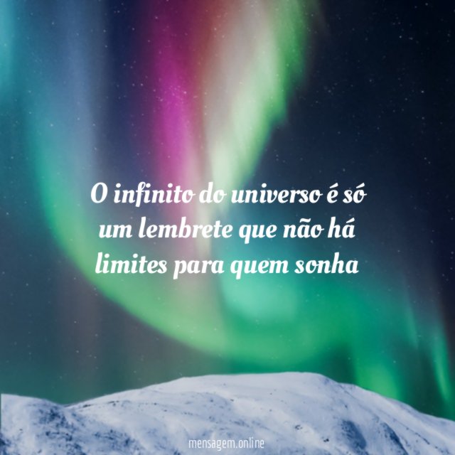 O infinito do universo é só um lembrete