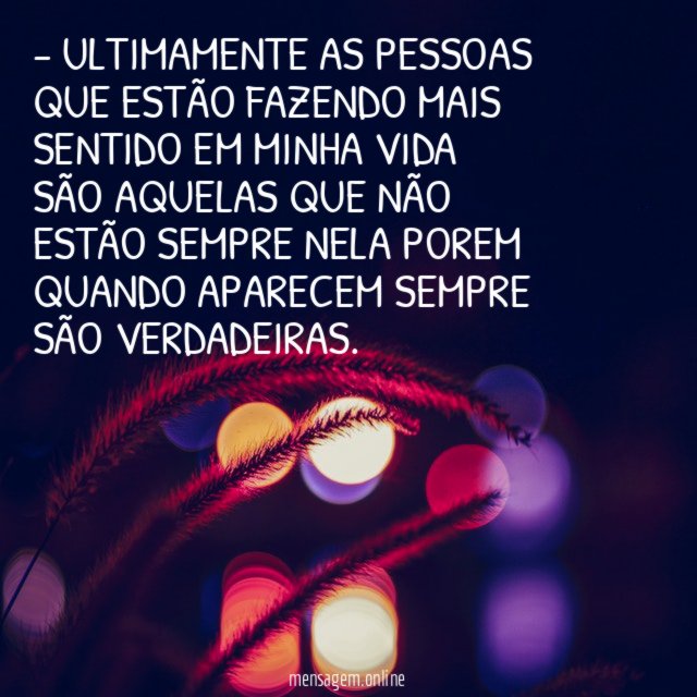 ULTIMAMENTE AS PESSOAS QUE ESTÃO FAZENDO MAIS
