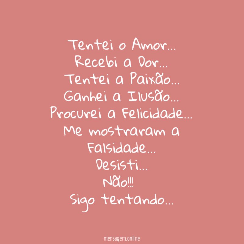 Tentei o Amor