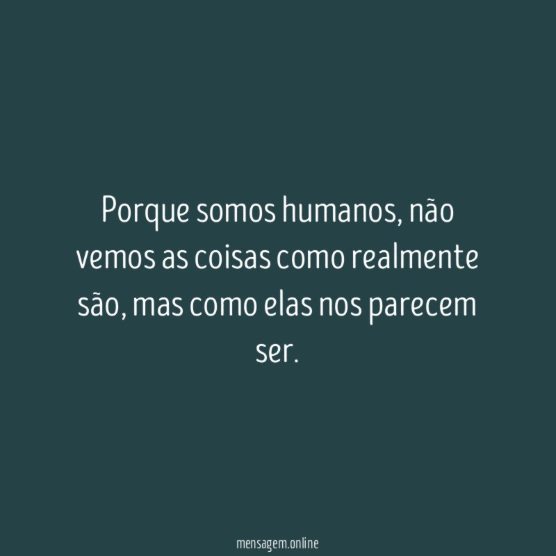 porque somos humanos