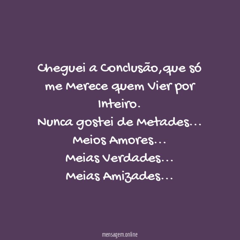 Cheguei a Conclusão