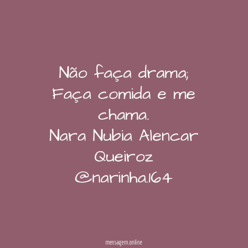 Não faça drama