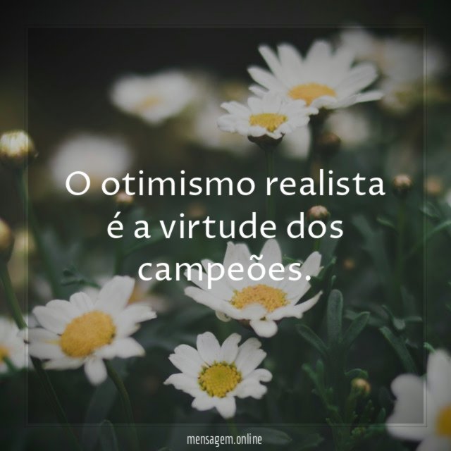 O otimismo realista é a virtude dos campeões