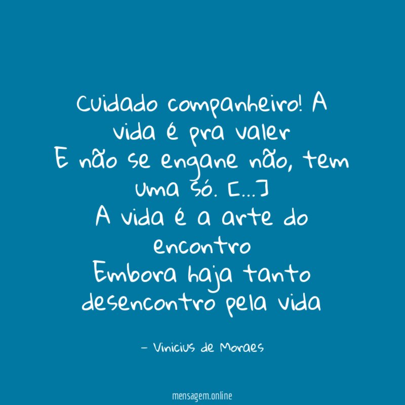 Cuidado companheiro