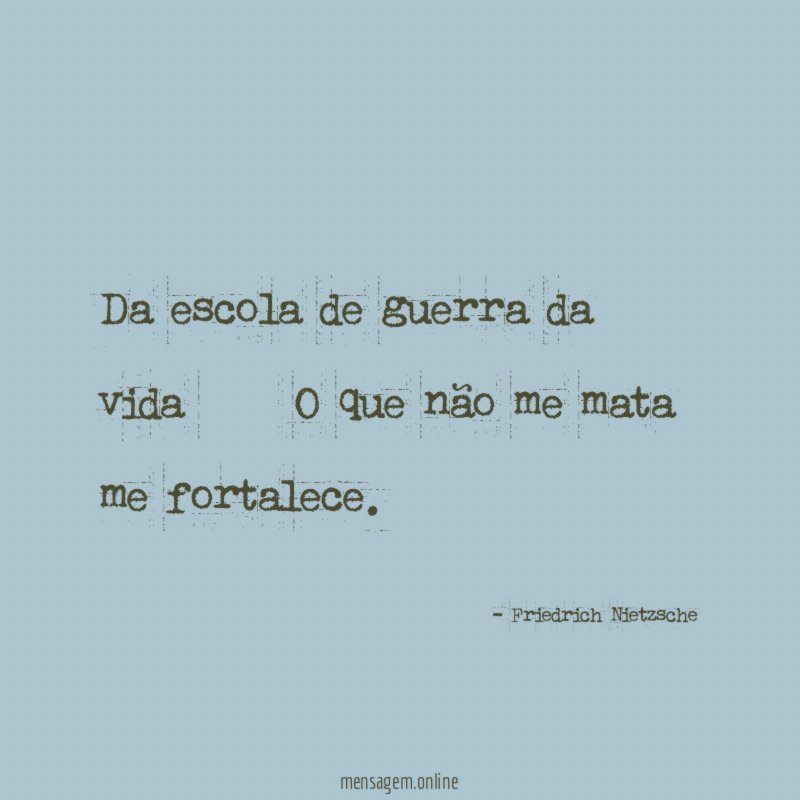 Da escola de guerra da vida —