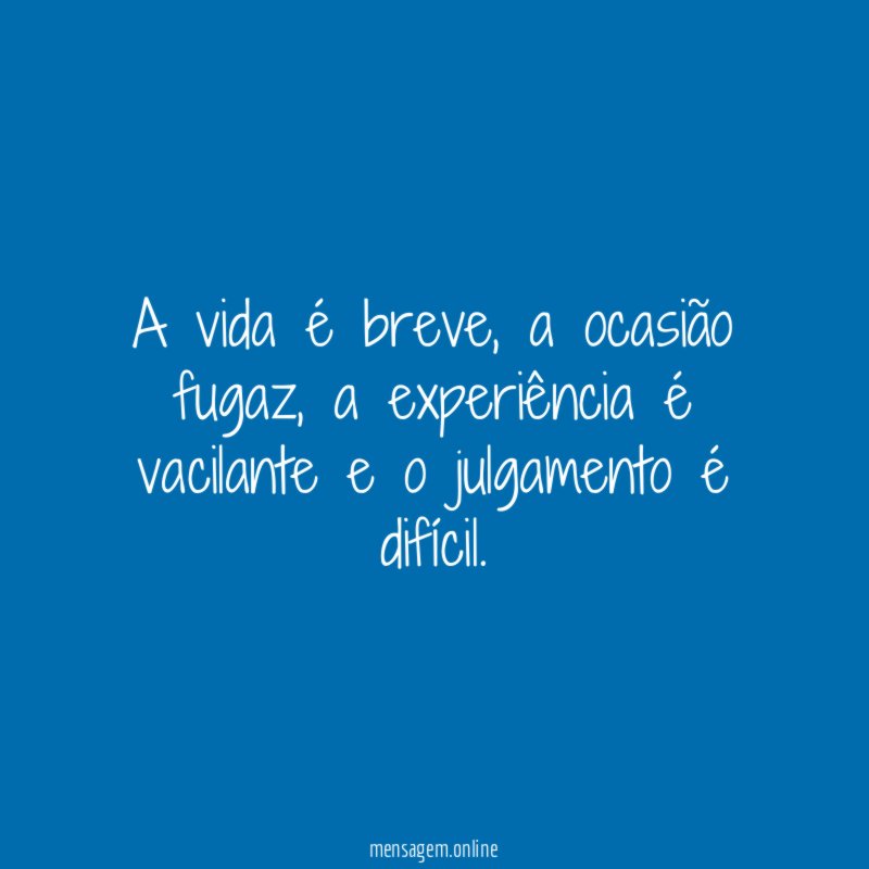 A vida é breve
