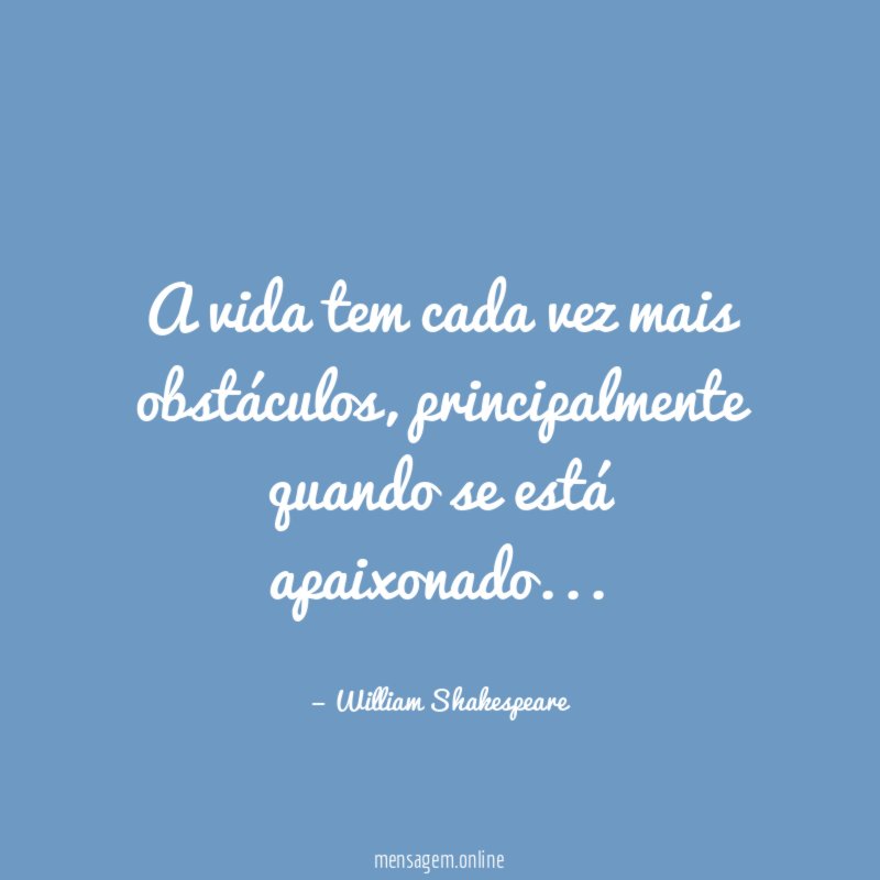 A vida tem cada vez mais obstáculos