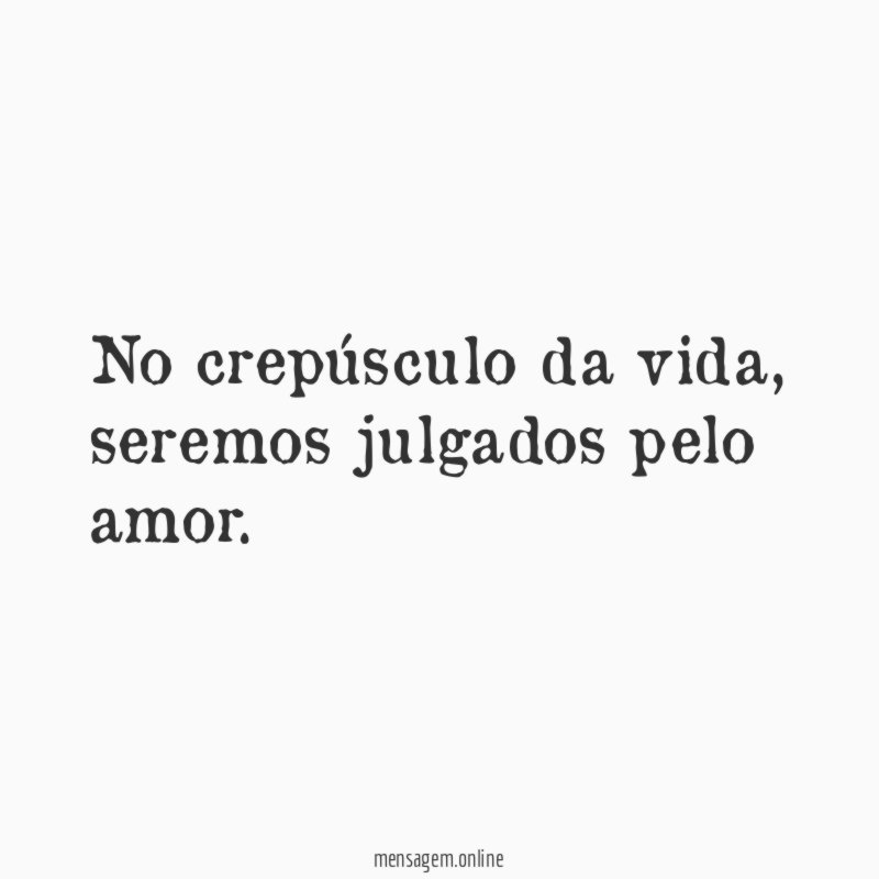 No crepúsculo da vida