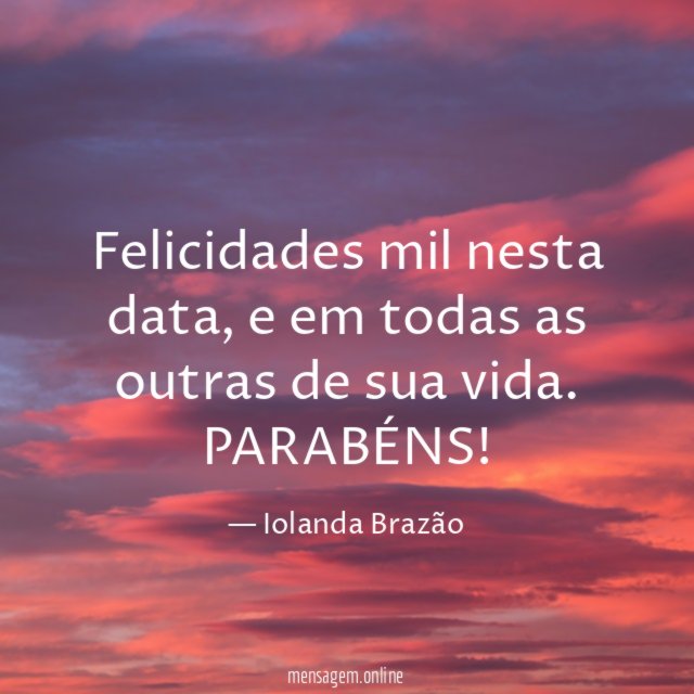 Felicidades mil nesta data