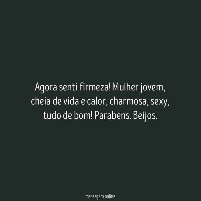 Agora senti firmeza