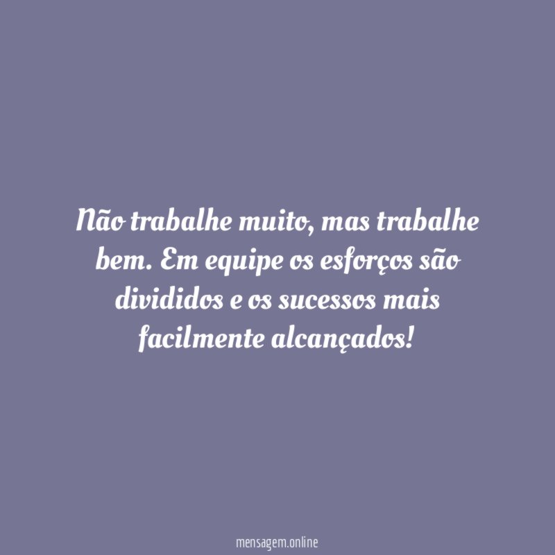 Em equipe é sempre mais fácil