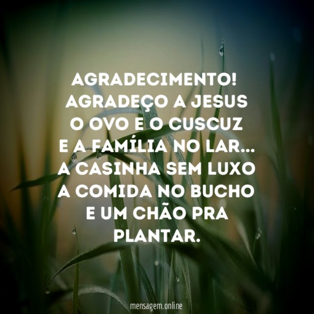 Agradecimento!