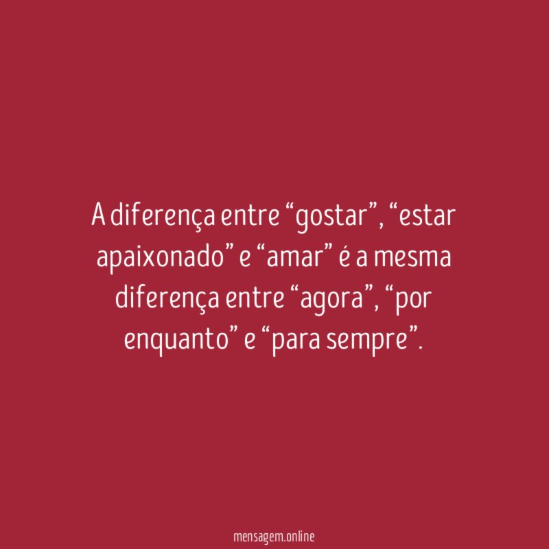 A diferença entre “gostar”