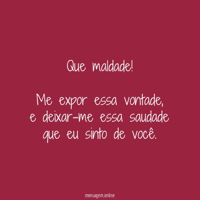 Que maldade