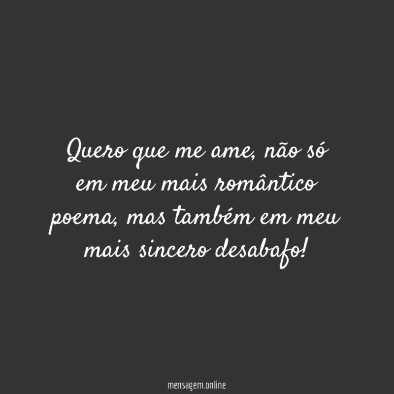Quero que me ame