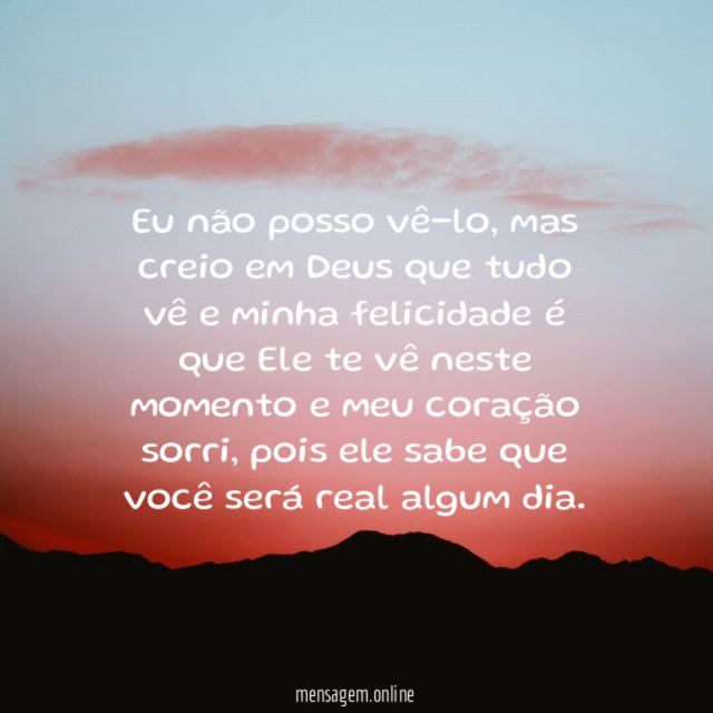 Eu não posso vê-lo