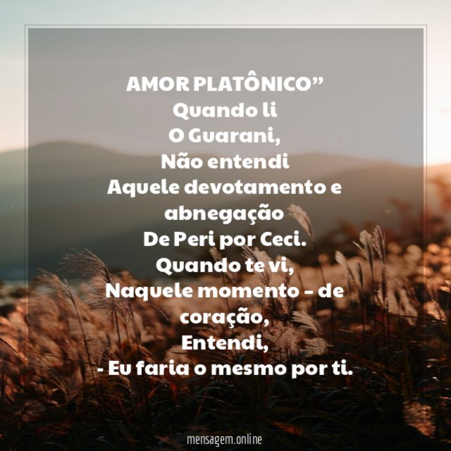 “AMOR PLATÔNICO”