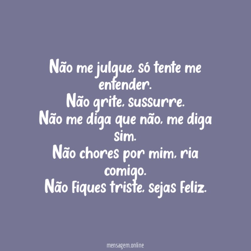 Não me julgue
