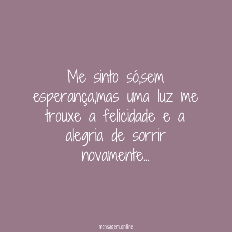 Me sinto só