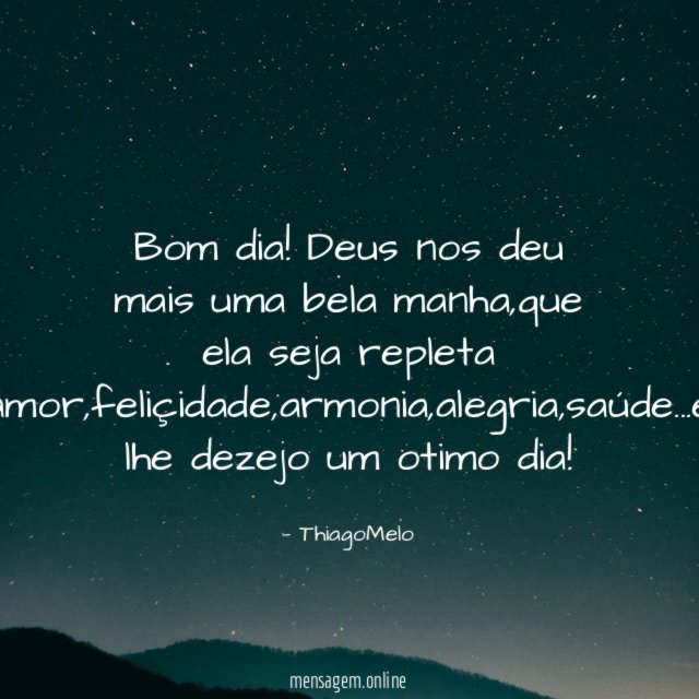 Bom dia
