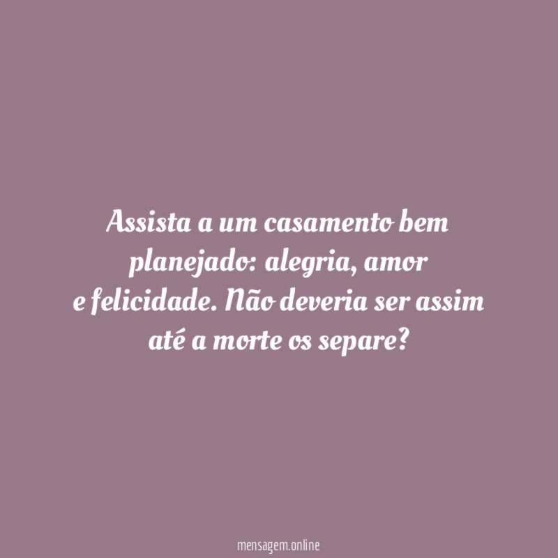 Assista a um casamento bem planejado