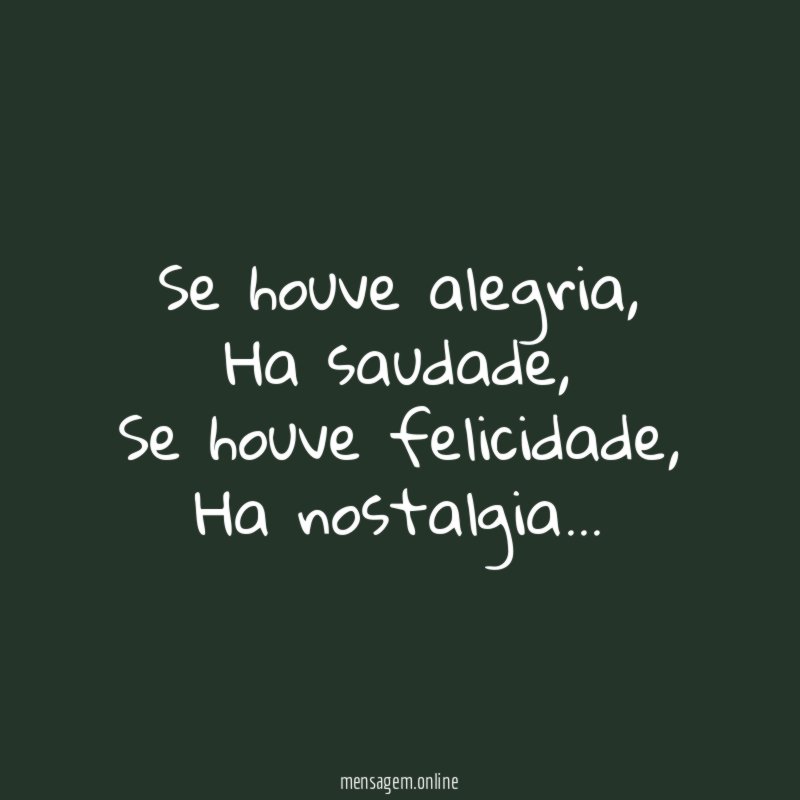 Se houve alegria