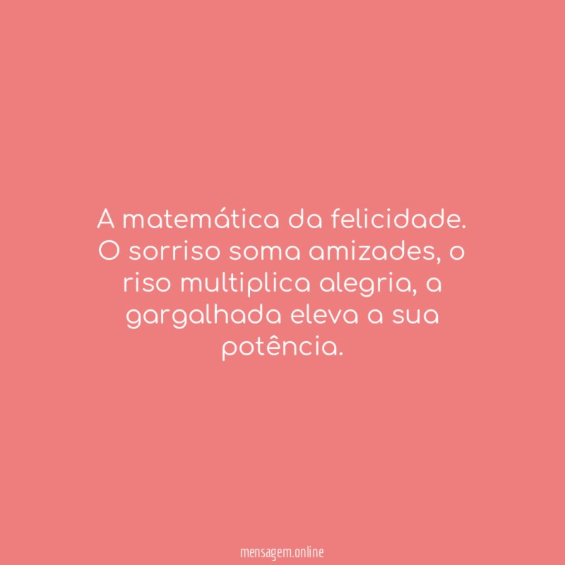 A matemática da felicidade