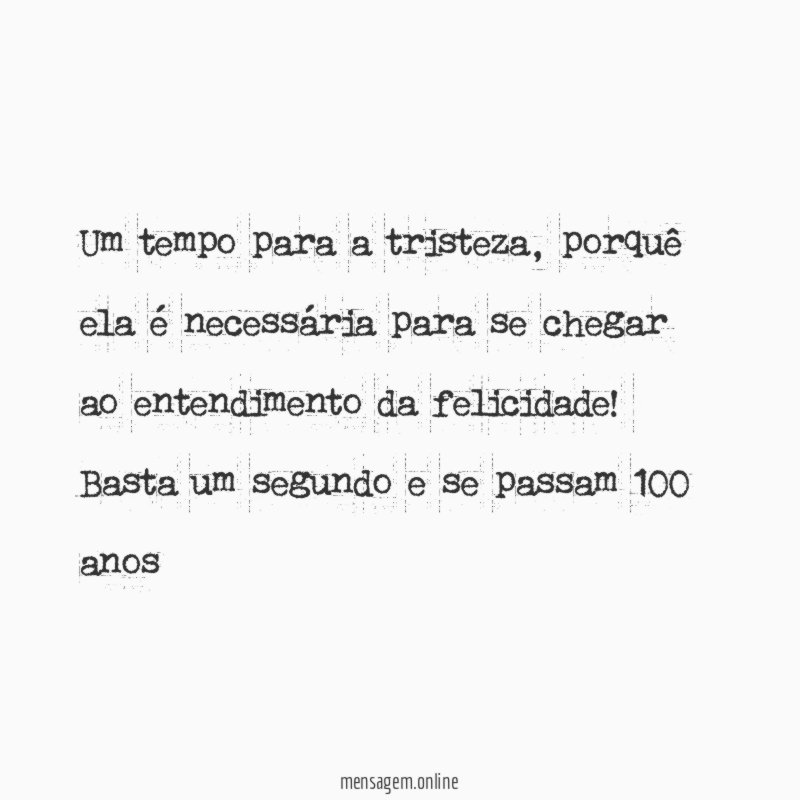 Um tempo para a tristeza