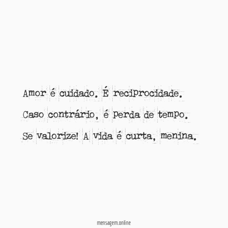 Amor é cuidado