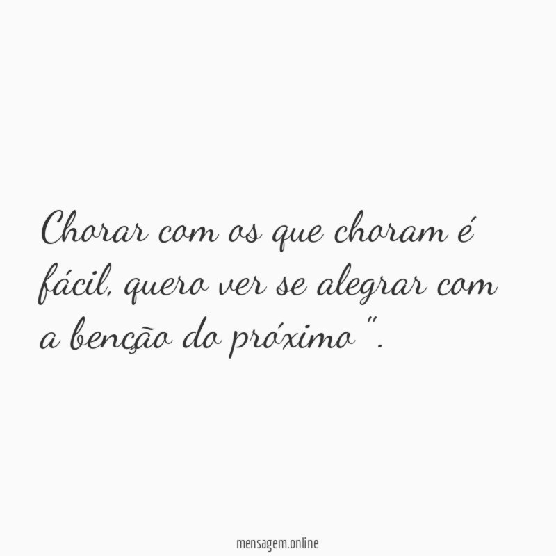 Chorar com os que choram é fácil