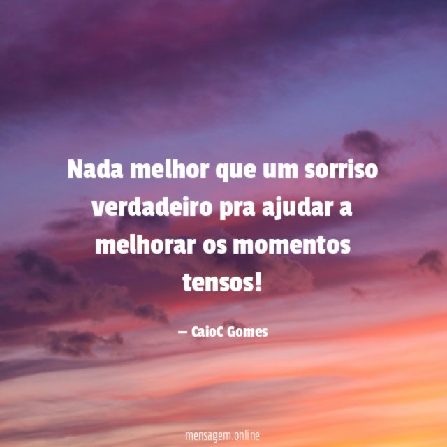 Nada melhor que um sorriso verdadeiro pra ajudar