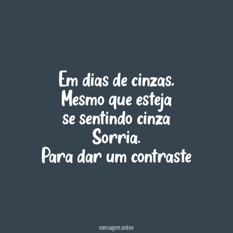 Em dias de cinzas