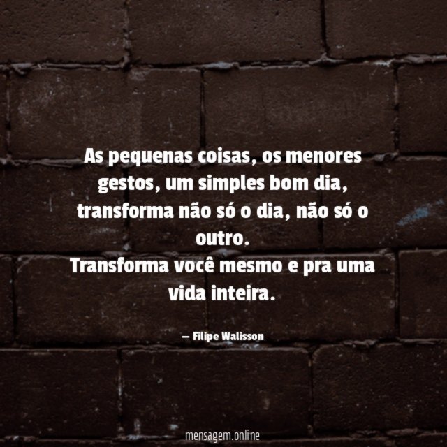As pequenas coisas