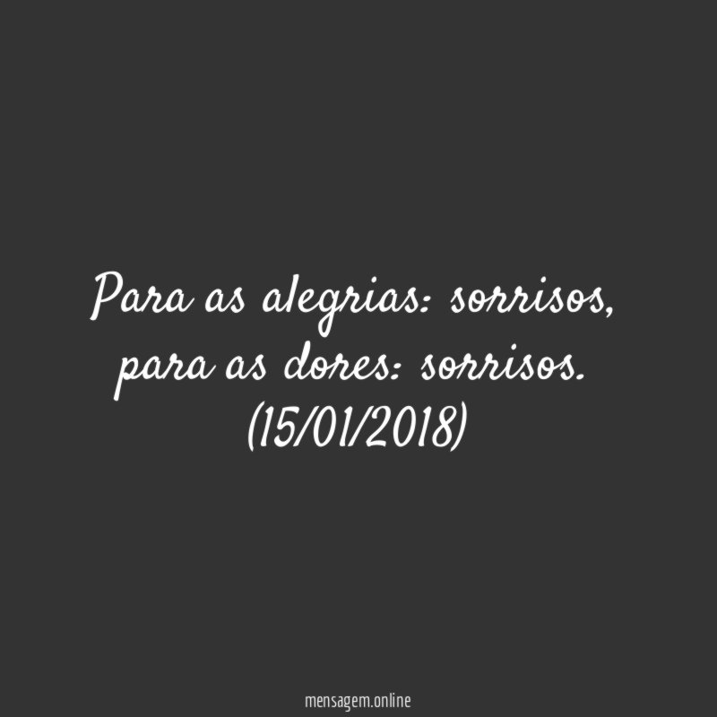 Para as alegrias