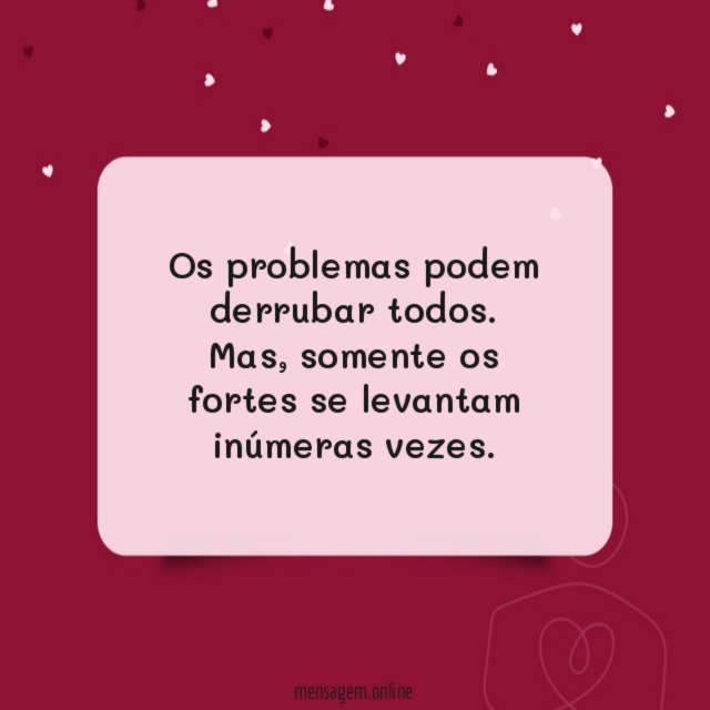 Os problemas podem derrubar todos