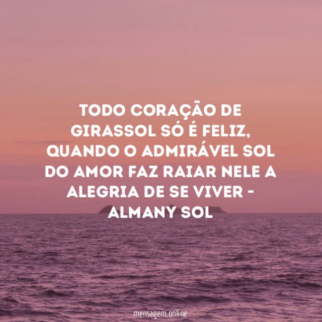 TODO CORAÇÃO DE GIRASSOL SÓ É FELIZ